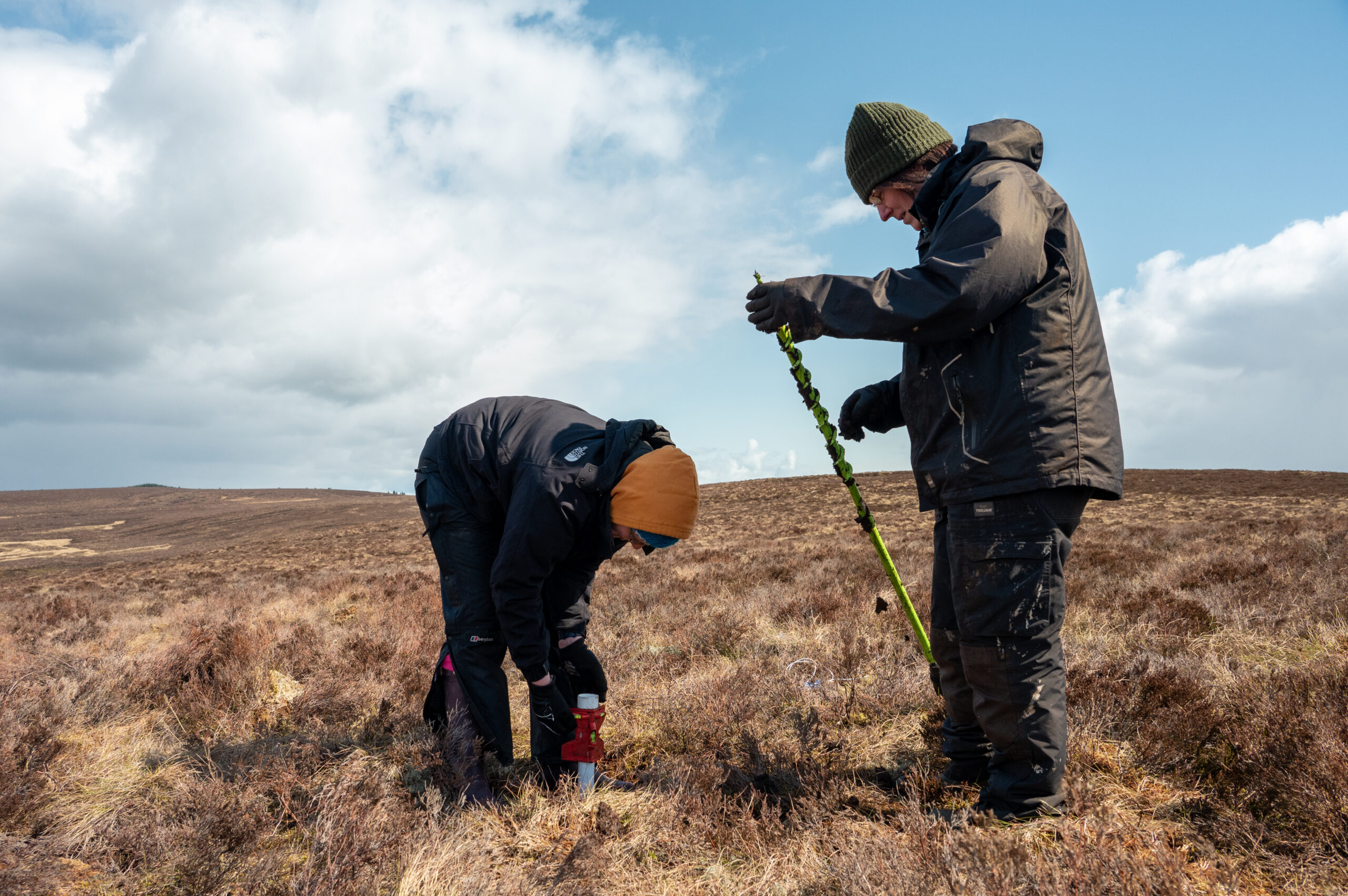 Peatland restoration hydrology and carbon monitoring
